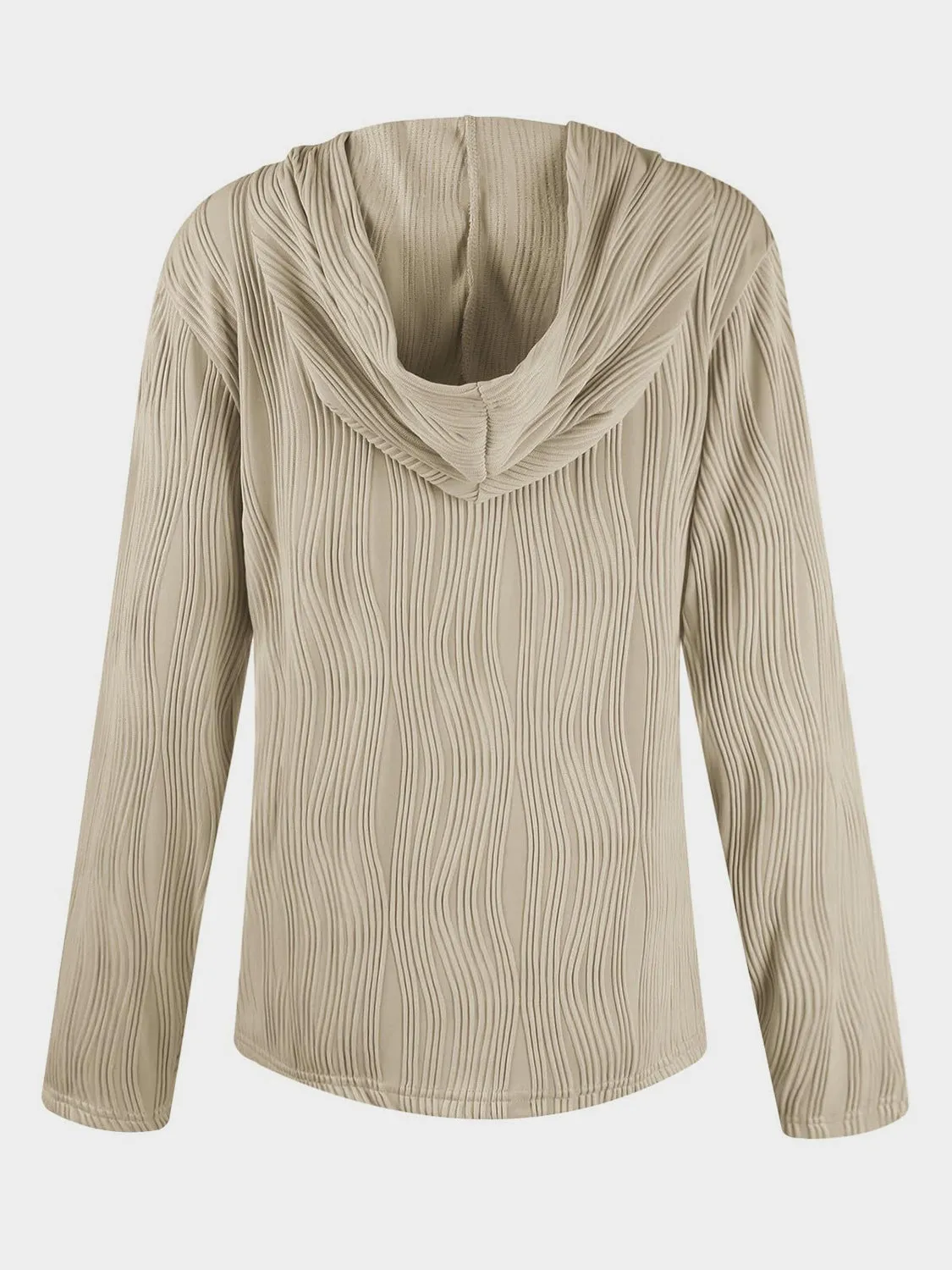 Textured Long Sleeve Hoodie sold by Charming Charlie product image thumbnail 4