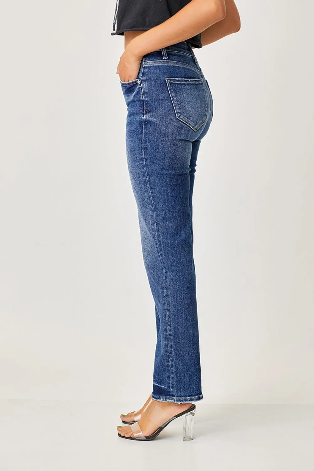 RISEN Mid Rise Slim Straight Jeans sold by Charming Charlie product image thumbnail 3