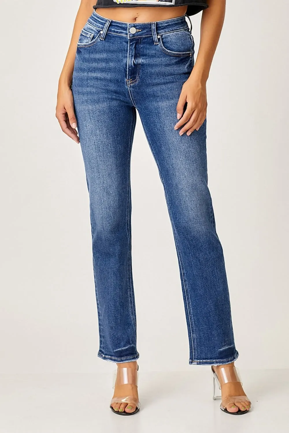 RISEN Mid Rise Slim Straight Jeans sold by Charming Charlie product image thumbnail 4