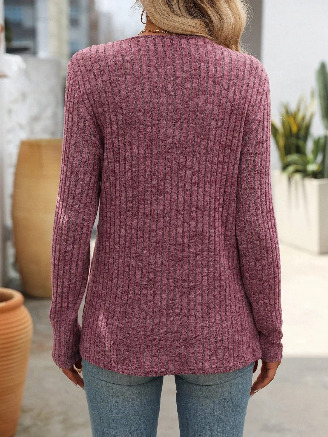 Square Neck Long Sleeve T-Shirt sold by Charming Charlie product image thumbnail 2