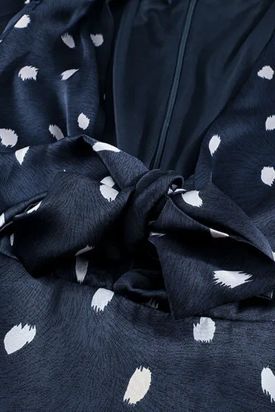 Tied Printed V-Neck Balloon Sleeve Dress sold by Charming Charlie product image thumbnail 4