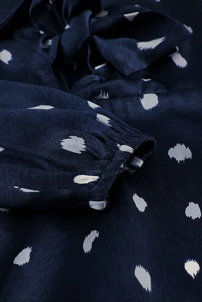 Tied Printed V-Neck Balloon Sleeve Dress sold by Charming Charlie product image thumbnail 5