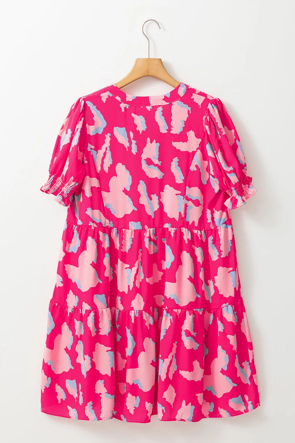 Ruffled Printed Short Sleeve Mini Dress sold by Charming Charlie product image thumbnail 2
