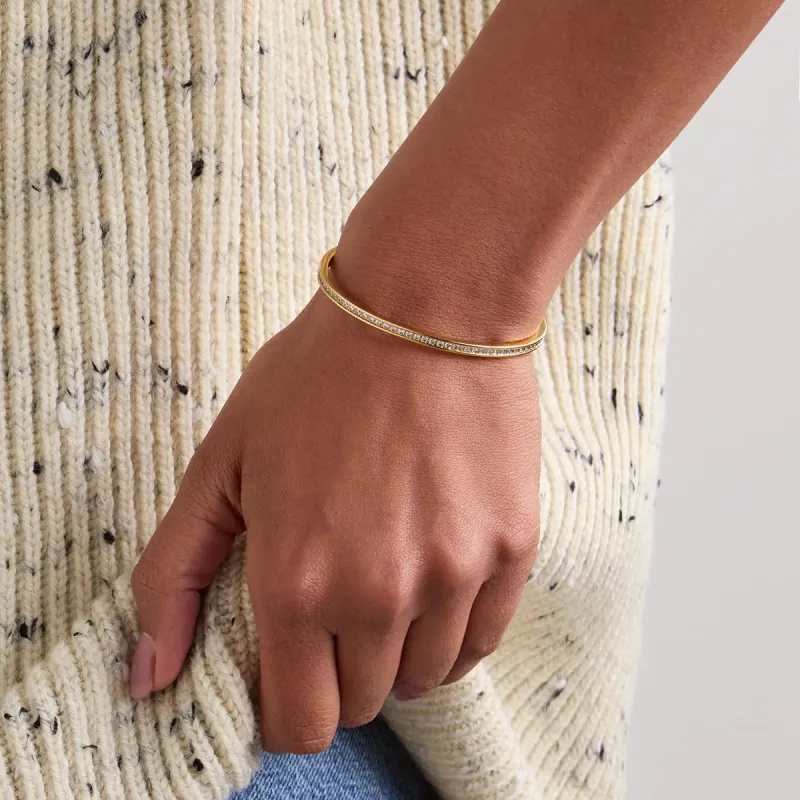 Stainless Steel Inlaid Zircon Bracelet sold by Charming Charlie