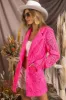 BiBi Single-Breasted Long Sleeve Lace Blazer sold by Charming Charlie