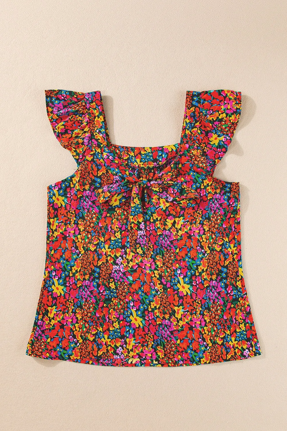 Tied Printed Square Neck Cap Sleeve Blouse sold by Charming Charlie product image thumbnail 3