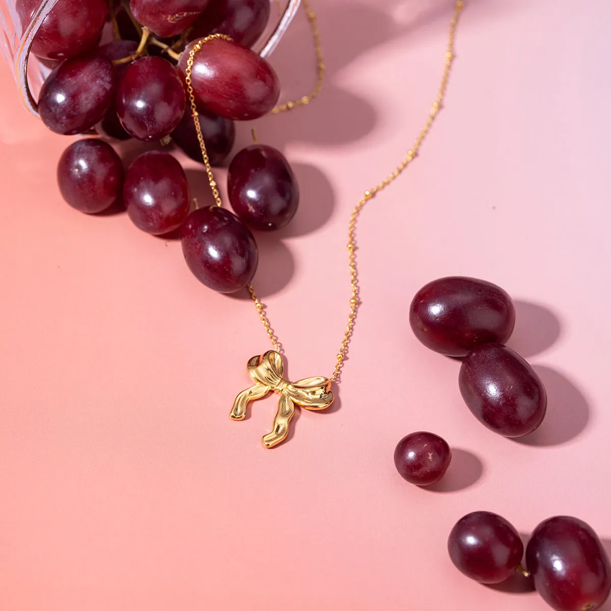 Stainless Steel Bow Pendant Necklace sold by Charming Charlie product image thumbnail 4