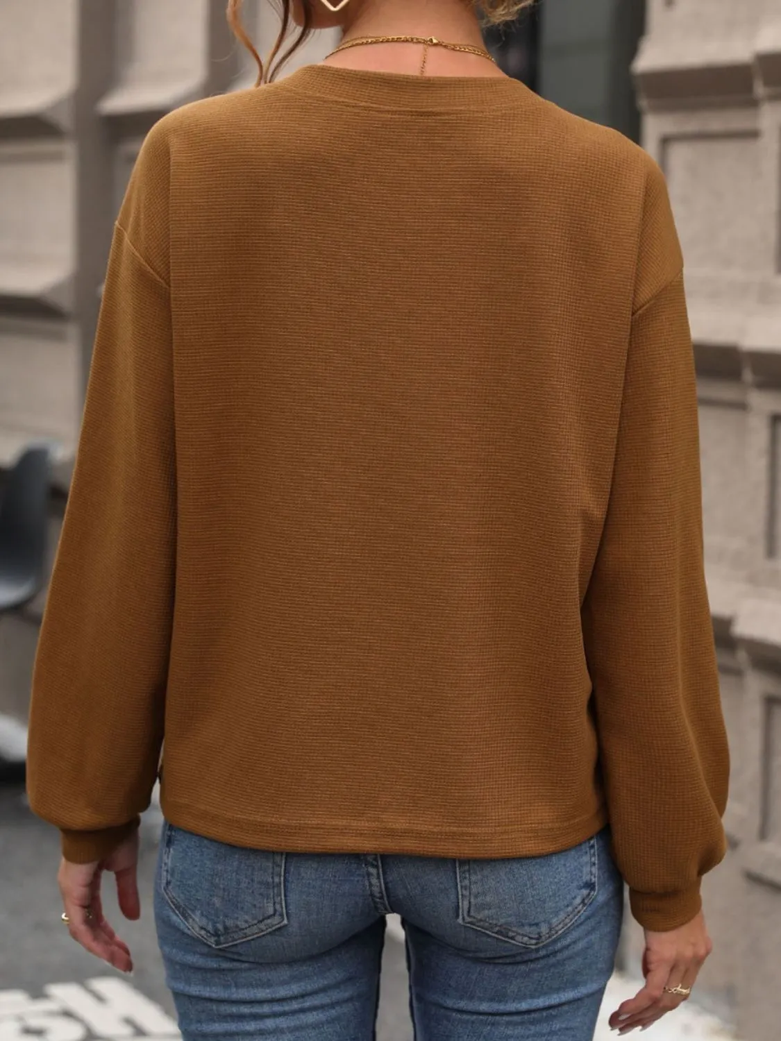 V-Neck Long Sleeve Top sold by Charming Charlie product image thumbnail 2