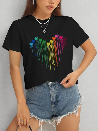 Heart Round Neck Short Sleeve T-Shirt sold by Charming Charlie product image thumbnail 5