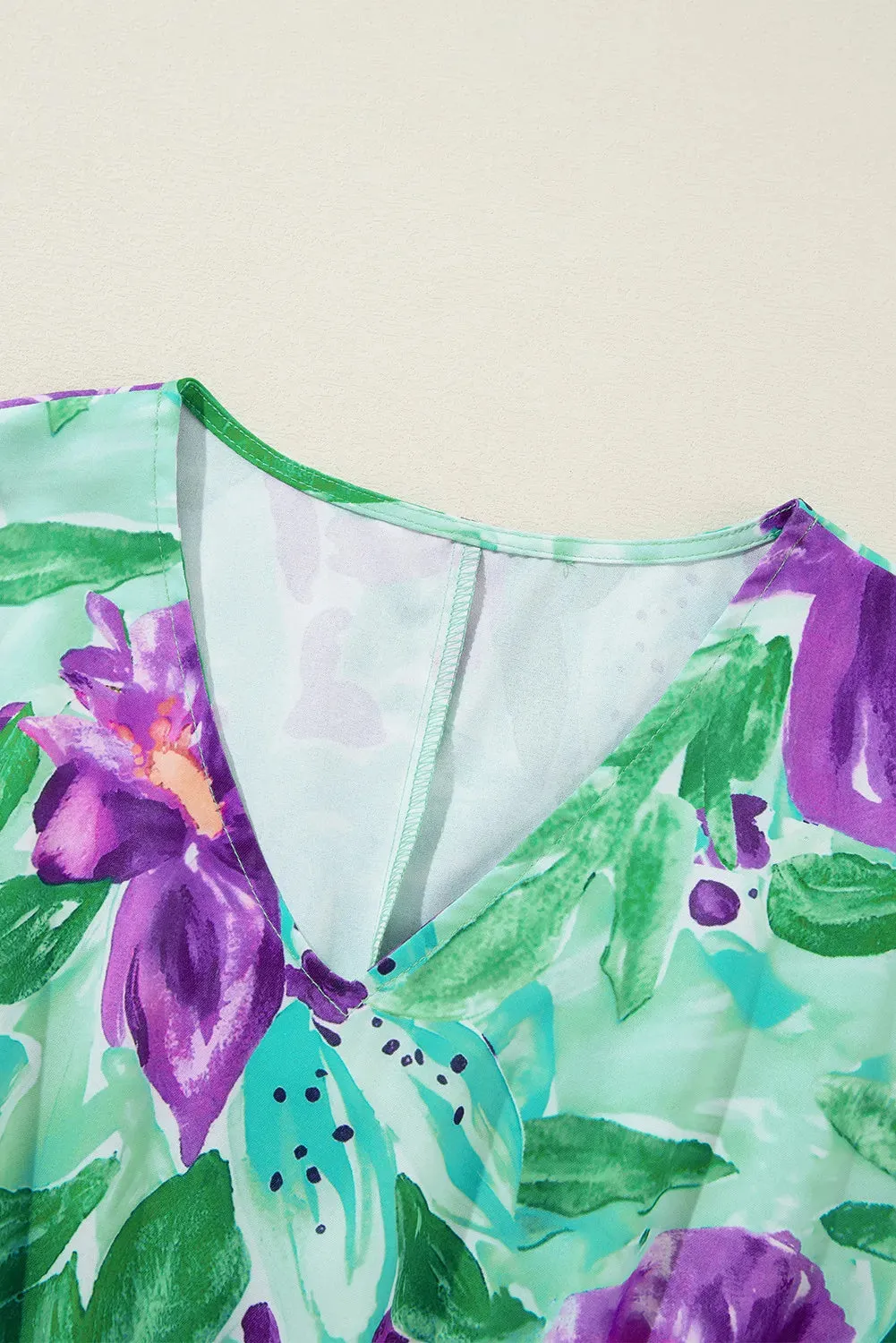 Printed V-Neck Half Sleeve Mini Dress sold by Charming Charlie product image thumbnail 4