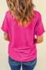 Sequin Bow Round Neck Short Sleeve T-Shirt sold by Charming Charlie