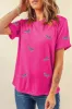 Sequin Bow Round Neck Short Sleeve T-Shirt sold by Charming Charlie