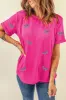 Sequin Bow Round Neck Short Sleeve T-Shirt sold by Charming Charlie