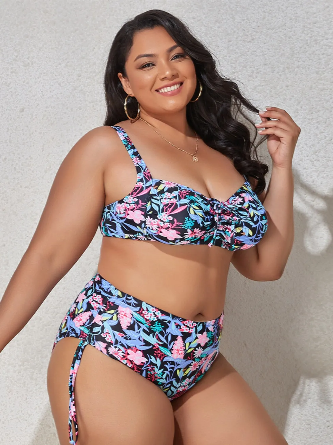 Plus Size Printed Wide Strap Two-Piece Swim Set sold by Charming Charlie product image thumbnail 3