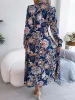 Tied Printed Long Sleeve Midi Dress sold by Charming Charlie