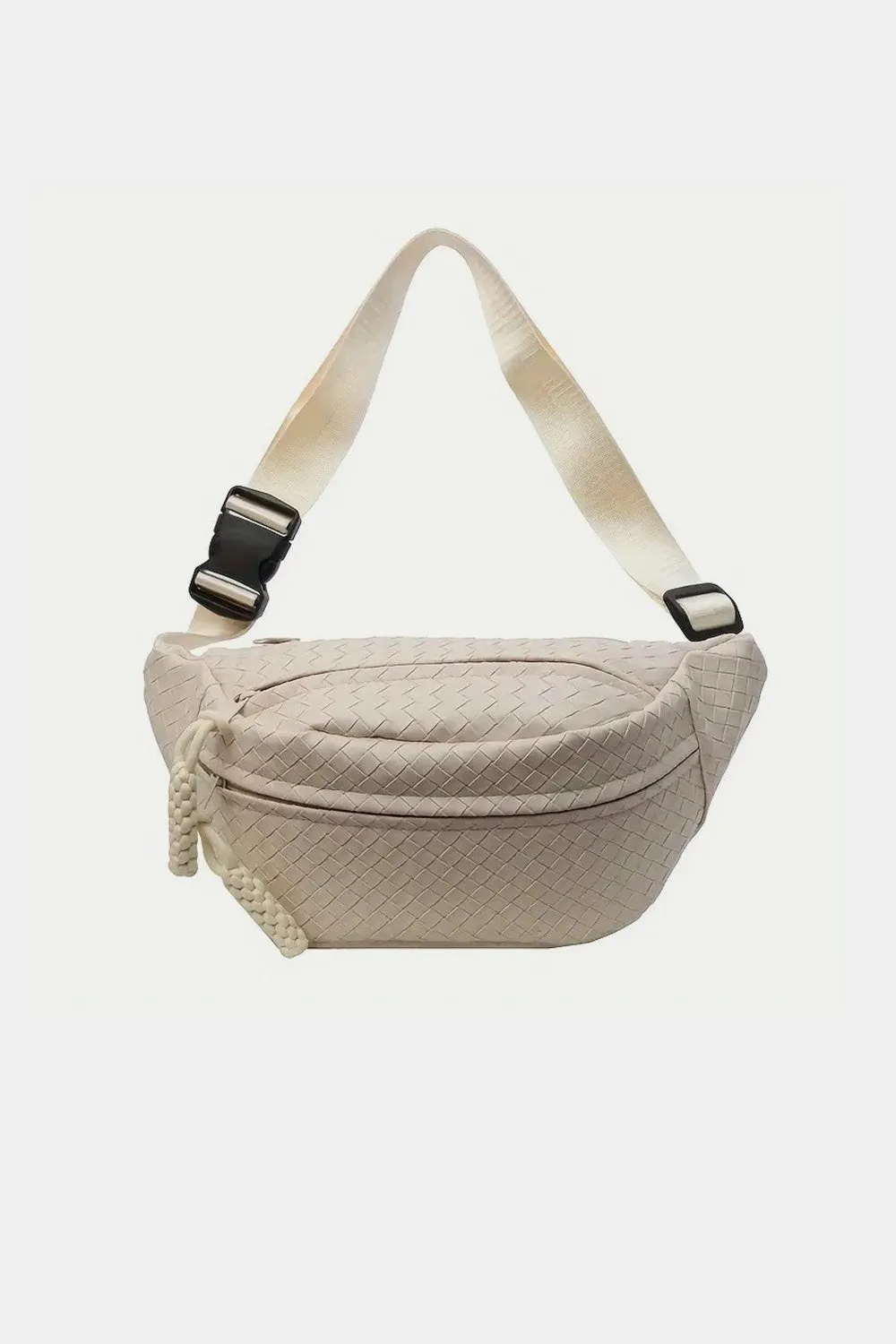 Zenana Vegan Leather Woven Atlas Crossbody Bum Bag sold by Charming Charlie product image thumbnail 5