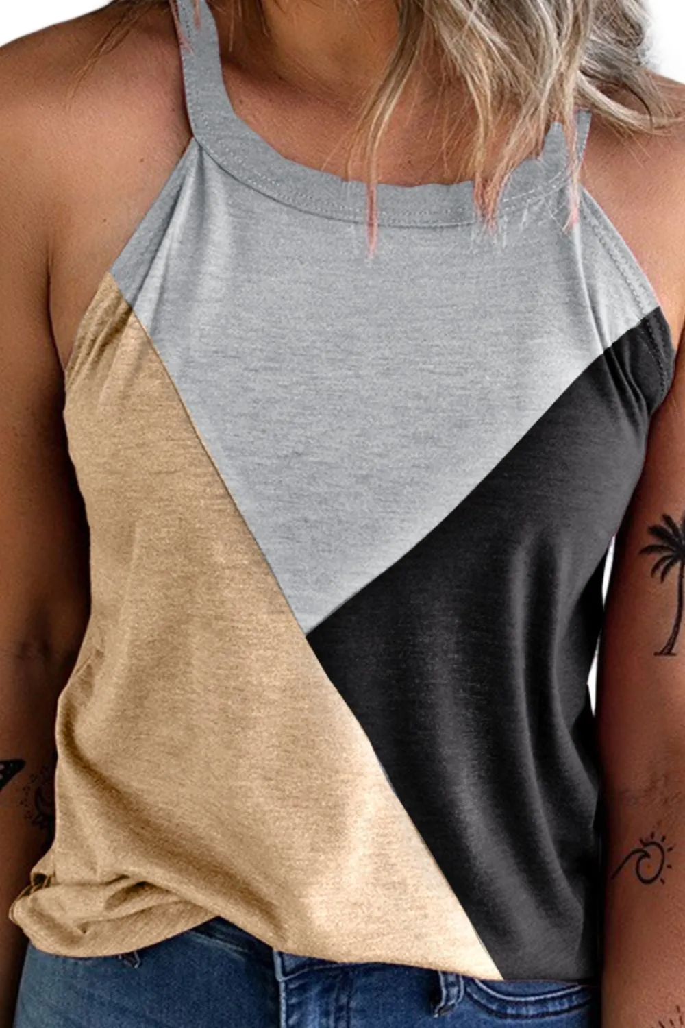 Color Block Grecian Neck Tank sold by Charming Charlie product image thumbnail 3