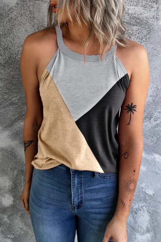 Color Block Grecian Neck Tank sold by Charming Charlie