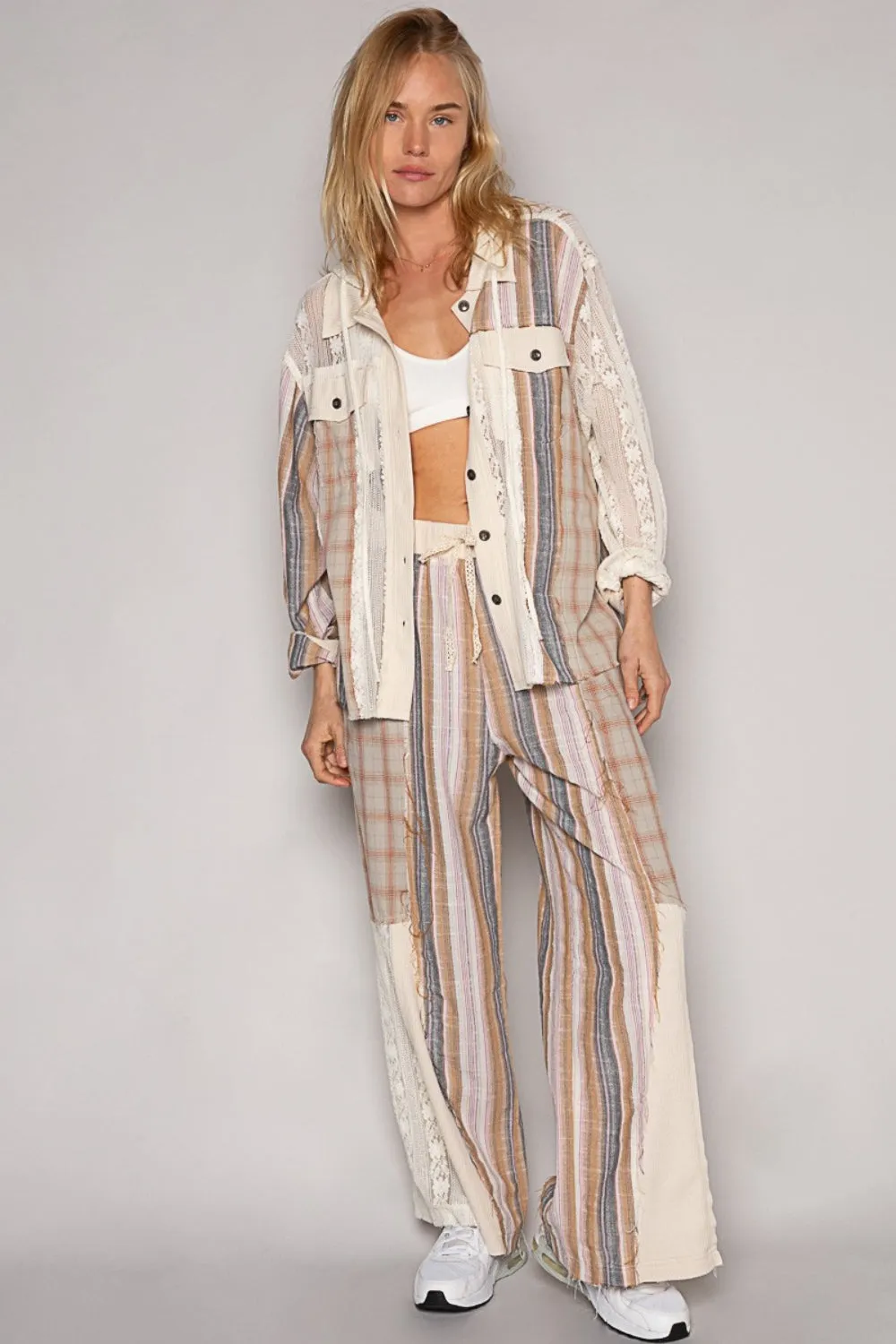 POL Long Sleeve Plaid Hood Shirt sold by Charming Charlie product image thumbnail 5