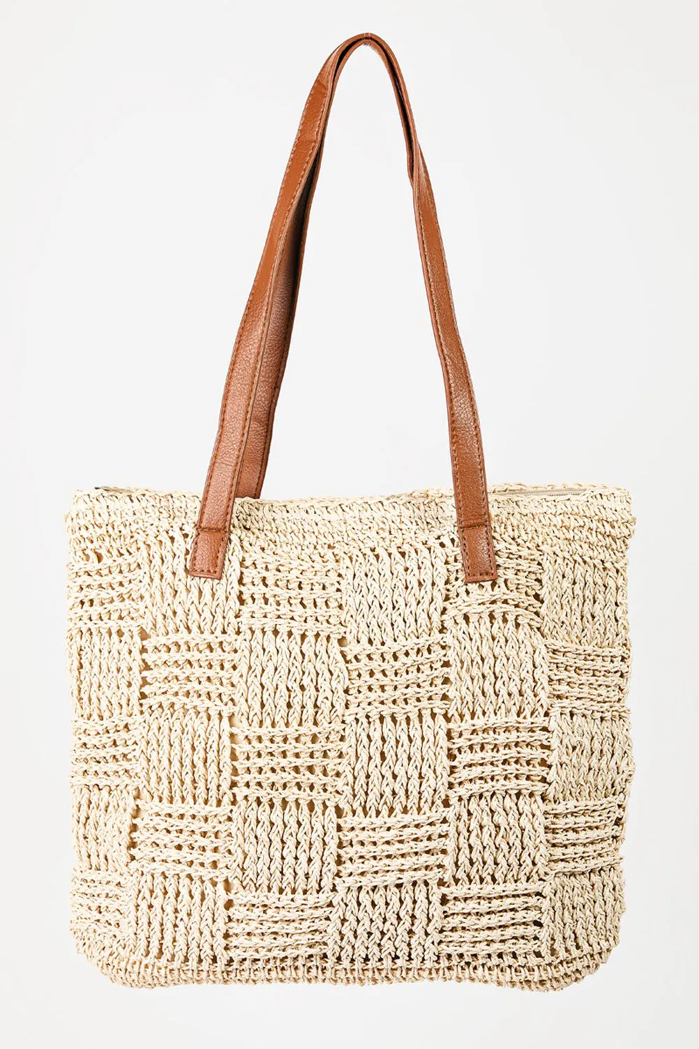 Fame Braided Faux Leather Strap Tote Bag sold by Charming Charlie