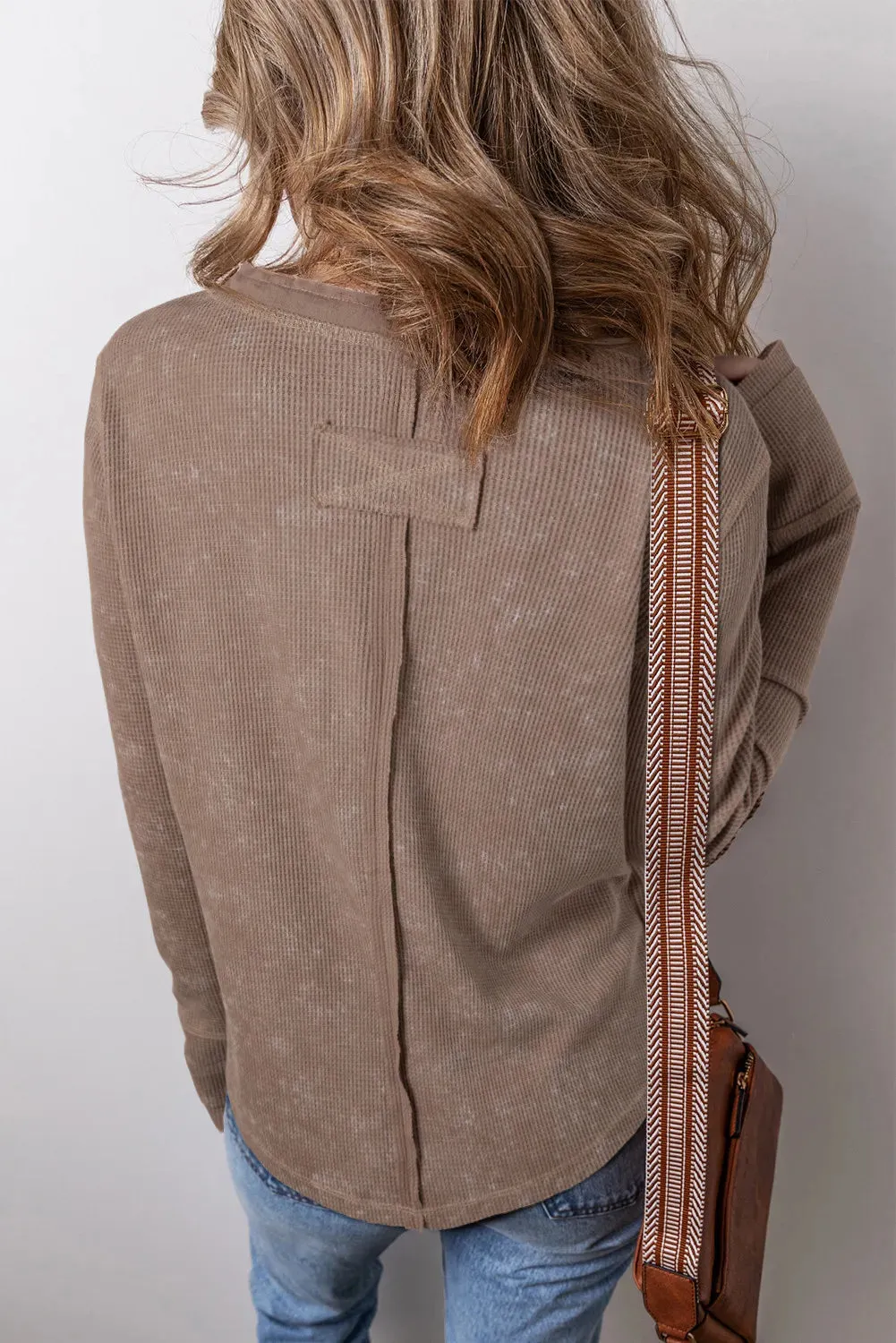 Notched Long Sleeve Top sold by Charming Charlie product image thumbnail 2