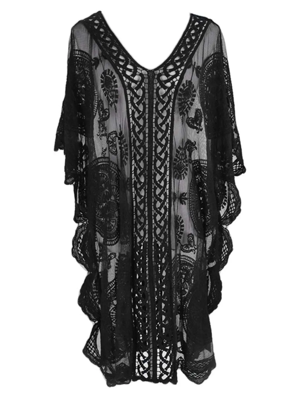 Lace V-Neck Half Sleeve Cover-Up sold by Charming Charlie product image thumbnail 3