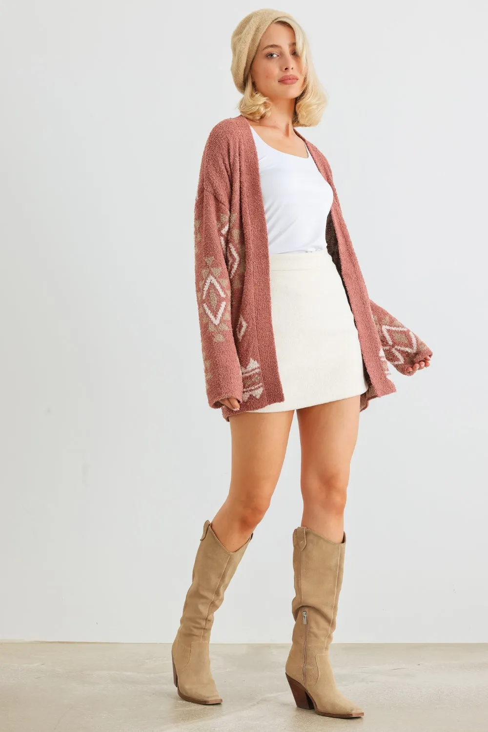 VERYJ/LOVERICHE Open Front Long Sleeve Cardigan sold by Charming Charlie product image thumbnail 3