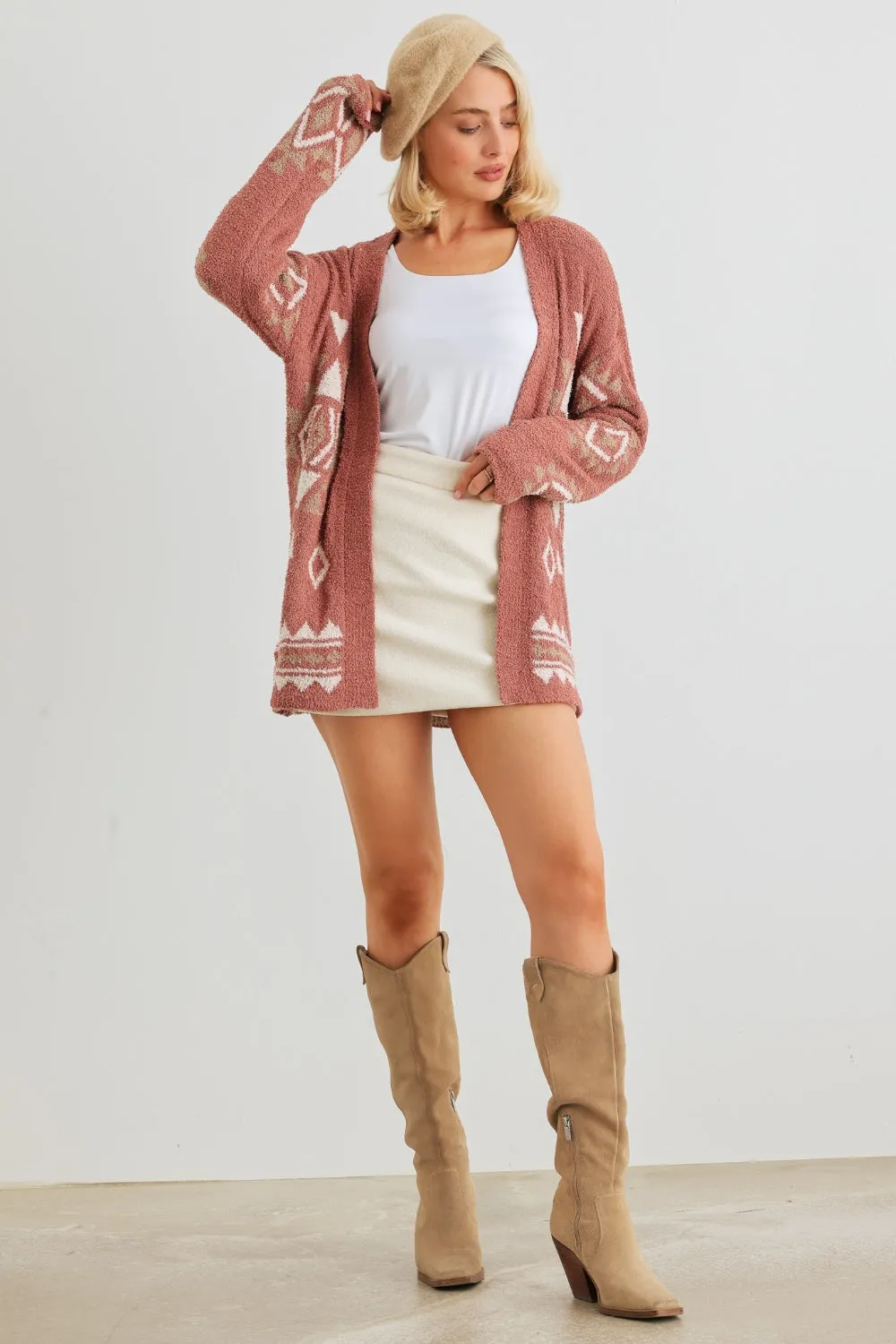 VERYJ/LOVERICHE Open Front Long Sleeve Cardigan sold by Charming Charlie product image thumbnail 4