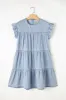 Ruffled Round Neck Cap Sleeve Denim Dress sold by Charming Charlie