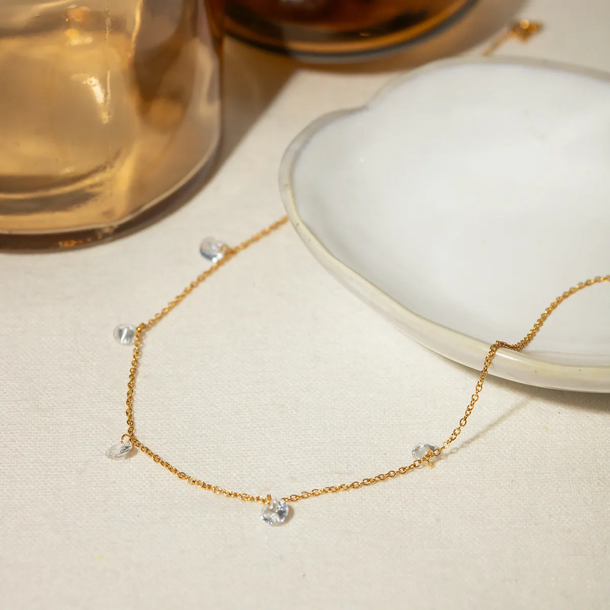 Stainless Steel Rhinestone Charm Necklace sold by Charming Charlie product image thumbnail 5