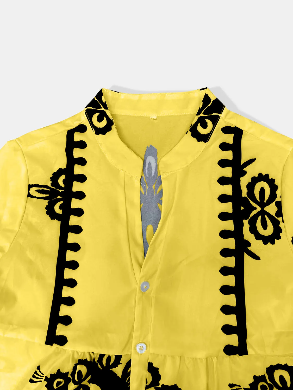 Full Size Button Up Notched Long Sleeve Blouse sold by Charming Charlie product image thumbnail 5