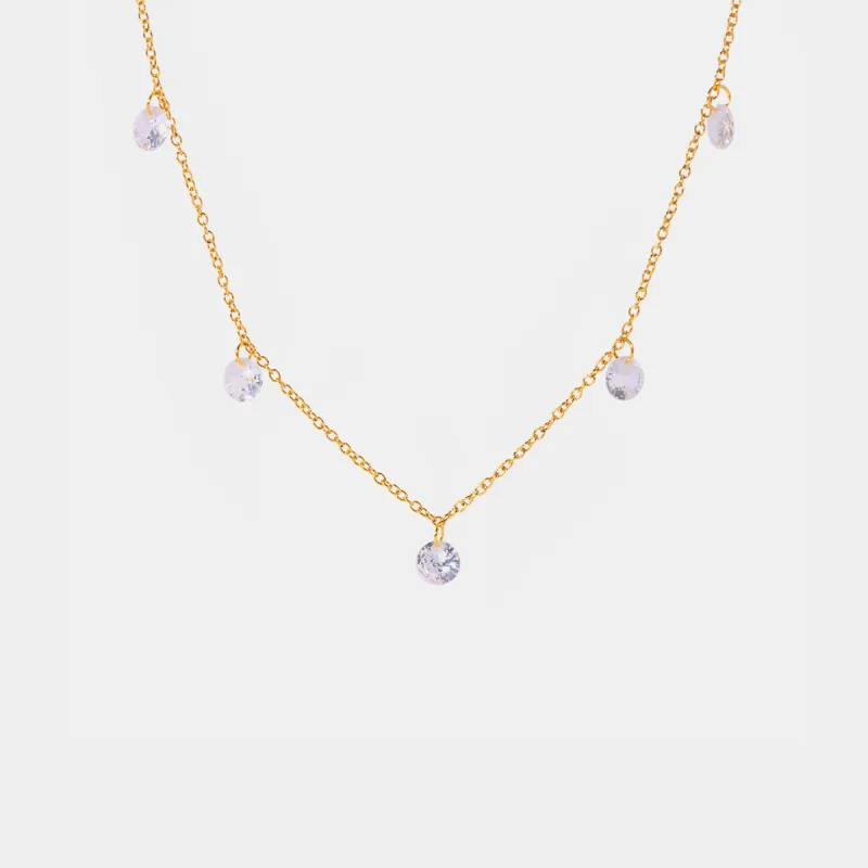 Stainless Steel Rhinestone Charm Necklace sold by Charming Charlie