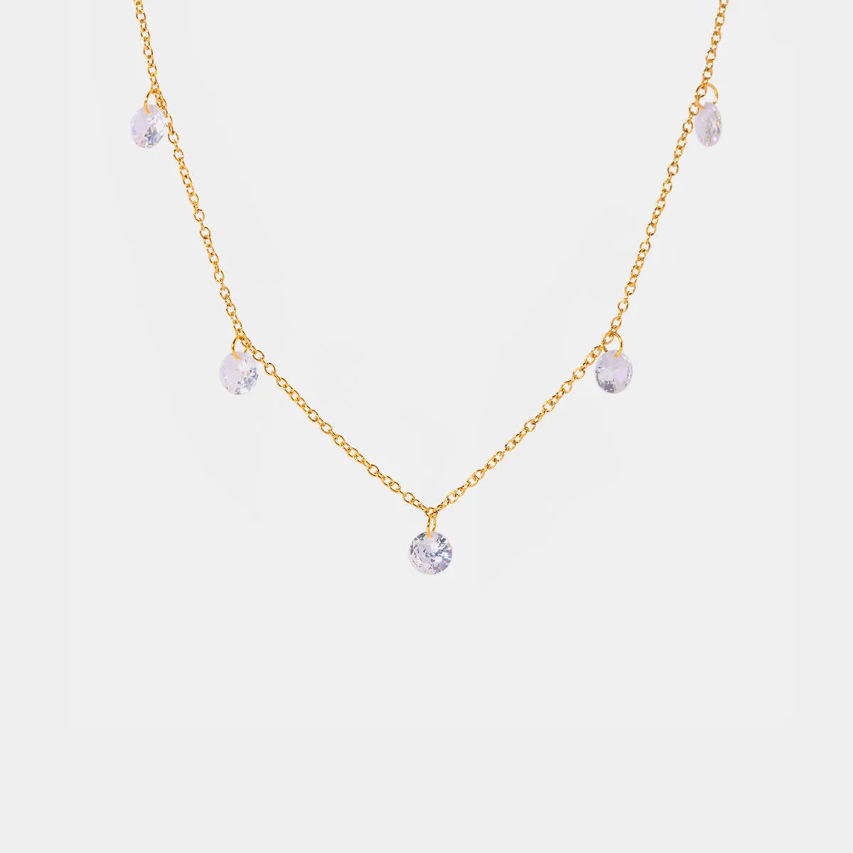 Stainless Steel Rhinestone Charm Necklace sold by Charming Charlie