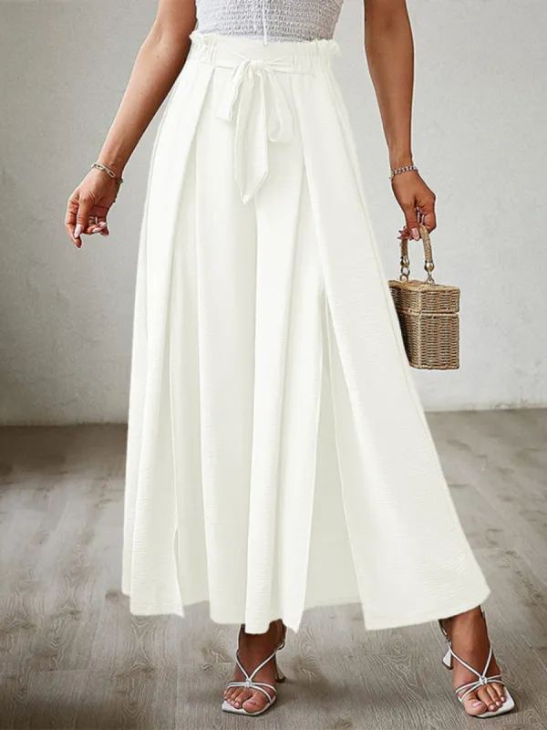 Tied Slit Wide Leg Pants sold by Charming Charlie