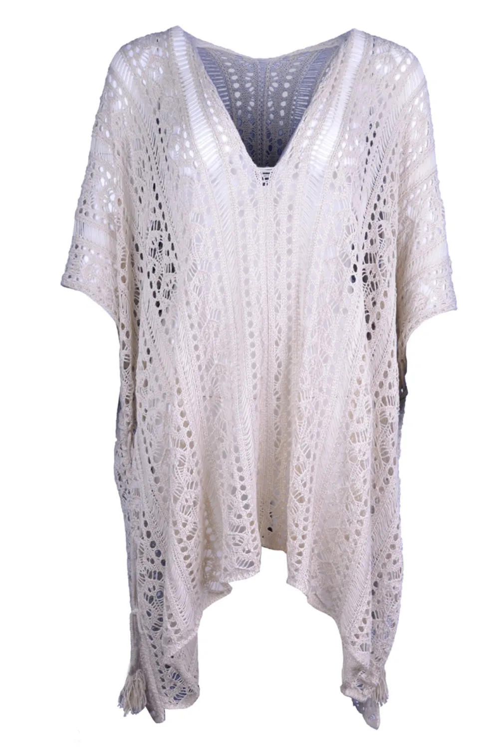 Cutout V-Neck Cover-Up with Tassel sold by Charming Charlie product image thumbnail 2