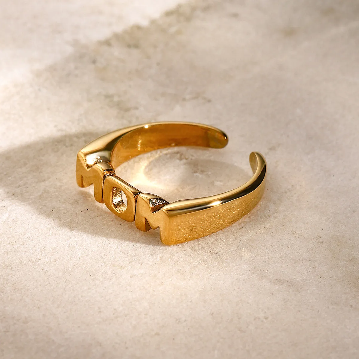 MOM Stainless Steel Open Ring sold by Charming Charlie product image thumbnail 3