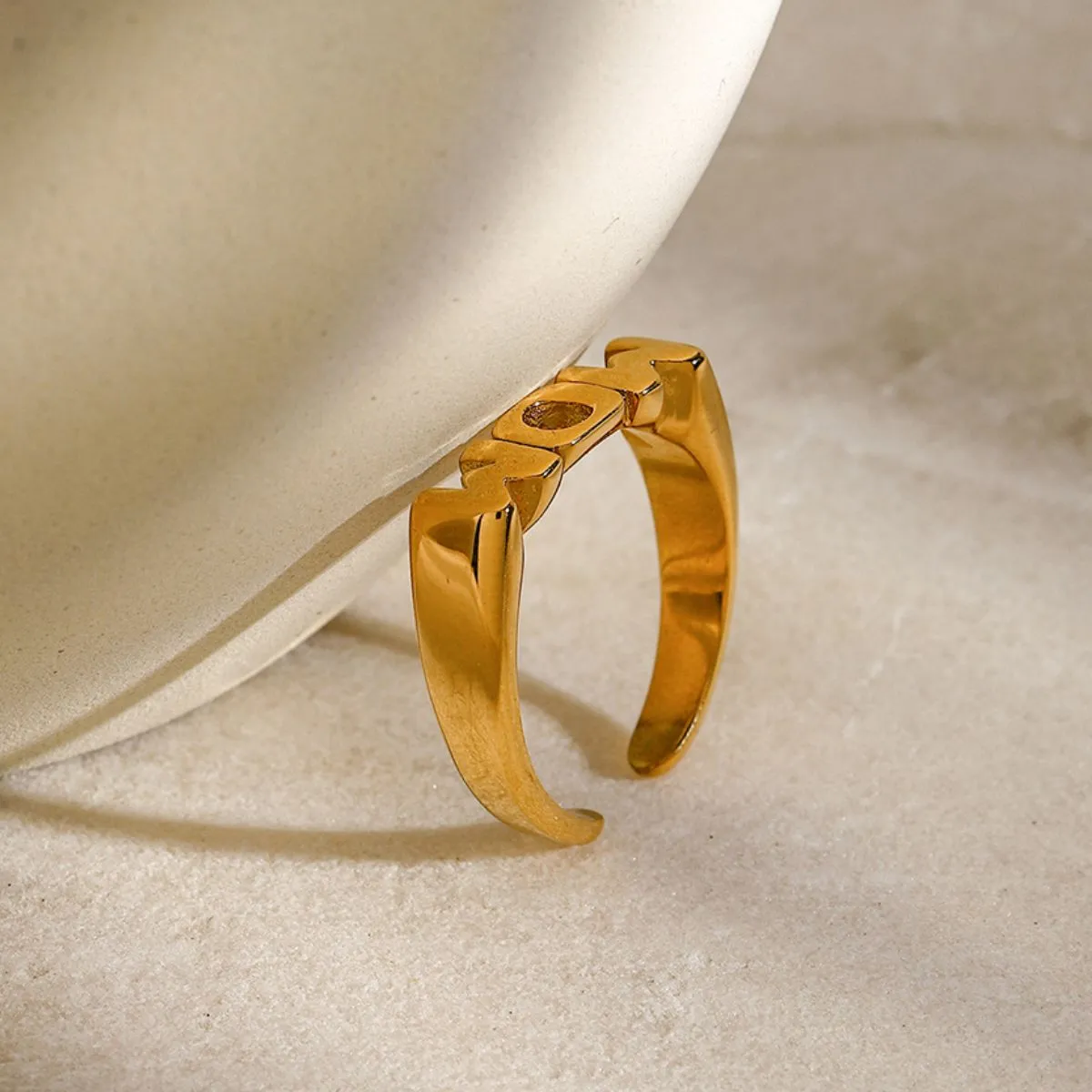 MOM Stainless Steel Open Ring sold by Charming Charlie product image thumbnail 4