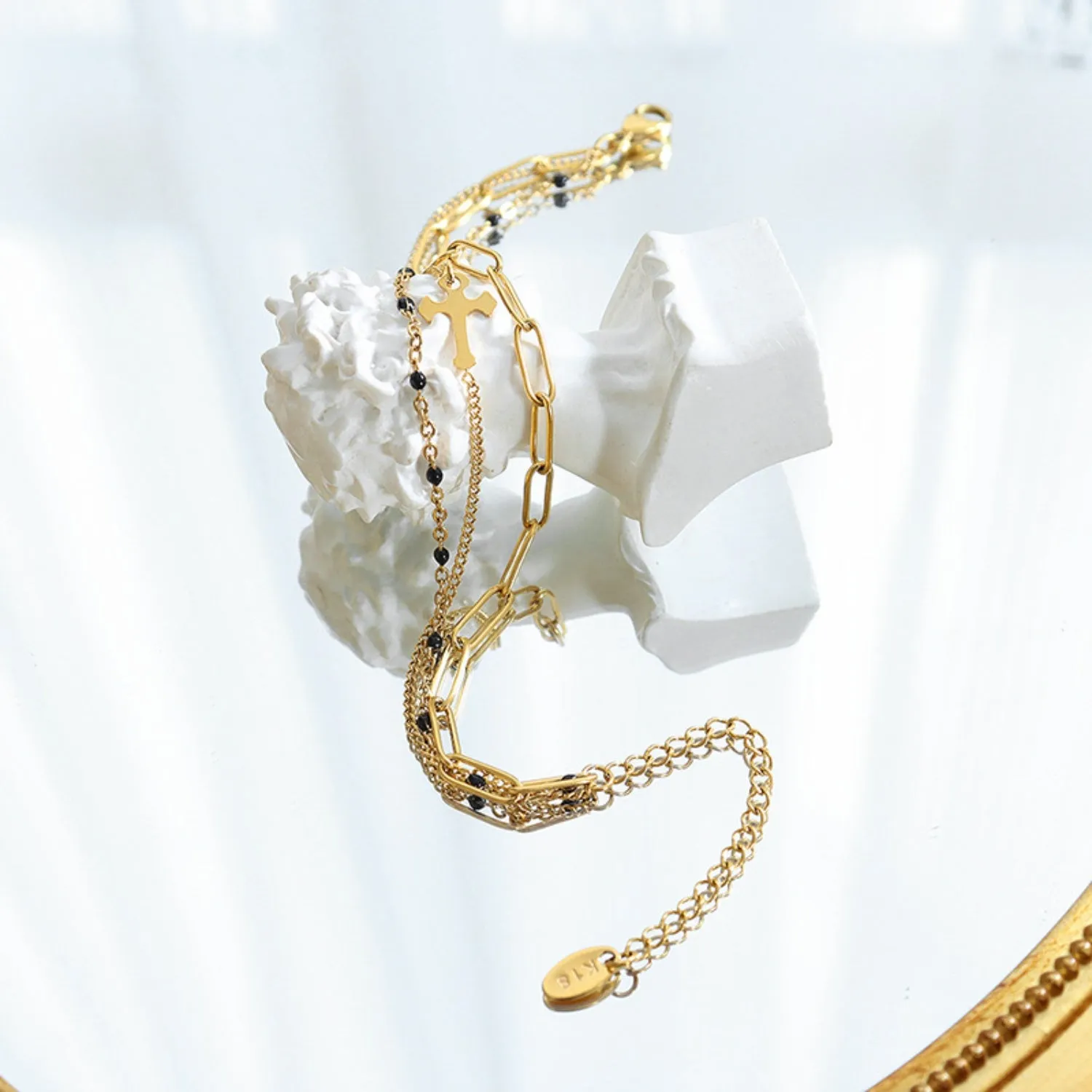 Titanium Steel Three-Layered Bracelet sold by Charming Charlie product image thumbnail 5