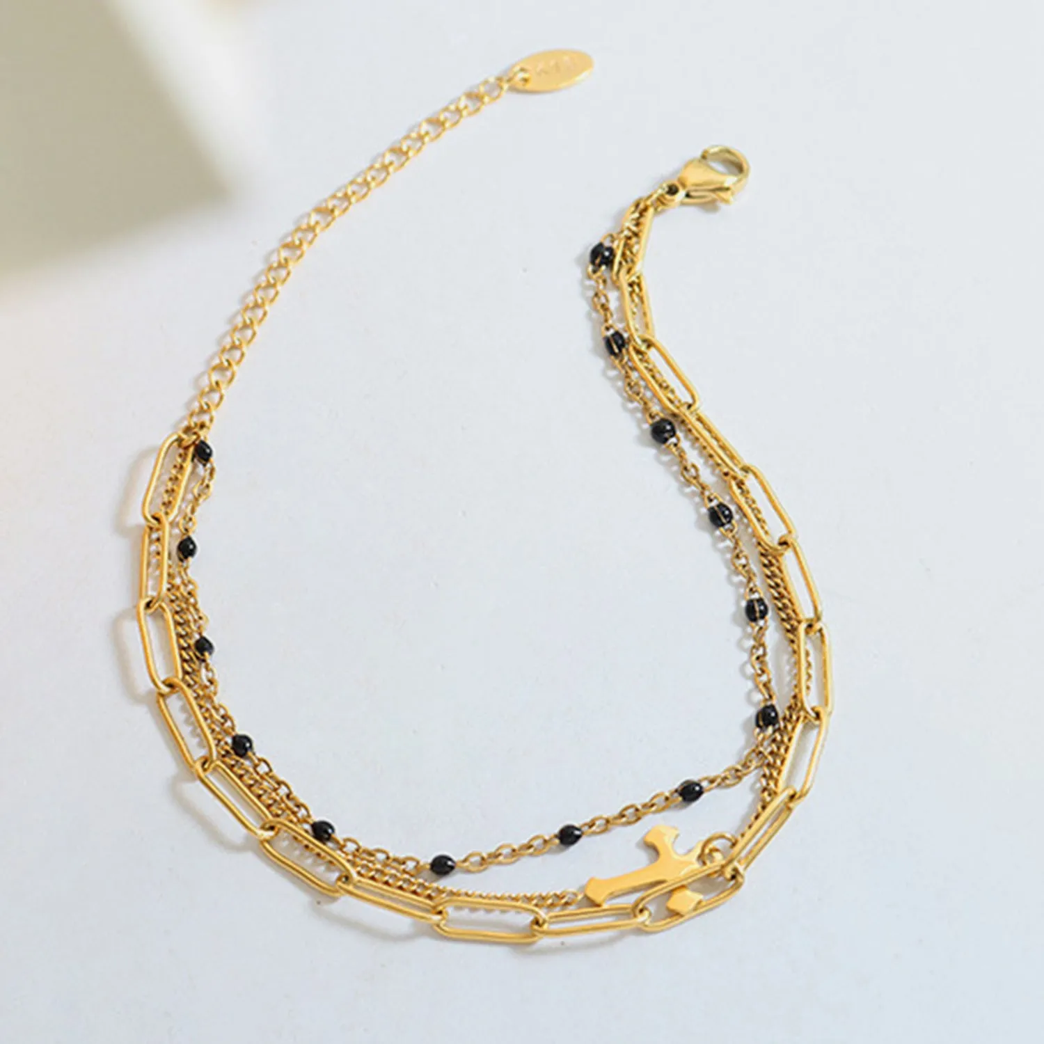 Titanium Steel Three-Layered Bracelet sold by Charming Charlie product image thumbnail 2