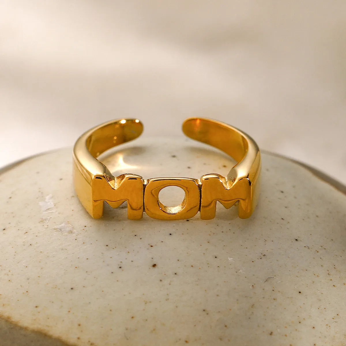 MOM Stainless Steel Open Ring sold by Charming Charlie product image thumbnail 2