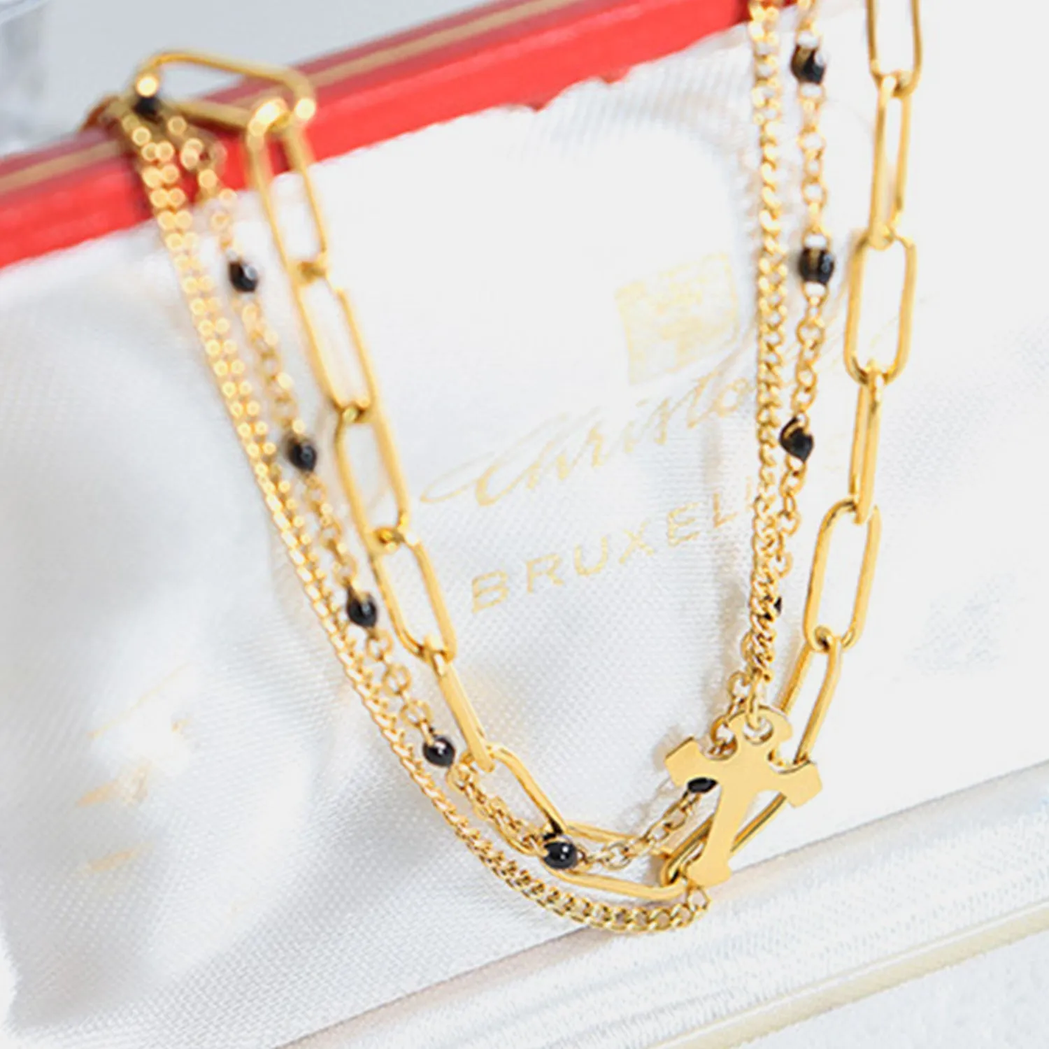 Titanium Steel Three-Layered Bracelet sold by Charming Charlie product image thumbnail 3