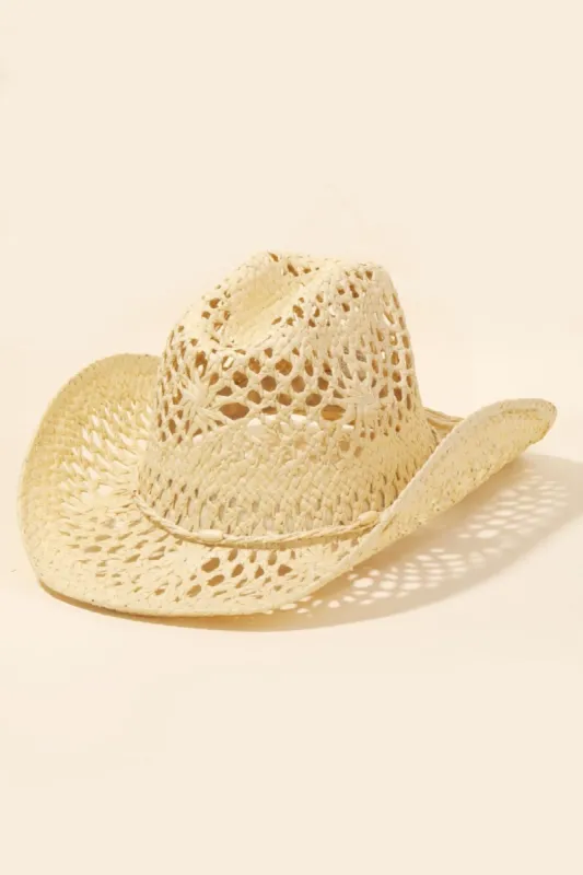 Fame Straw Weave Rope Ribbon Cowboy Hat sold by Charming Charlie