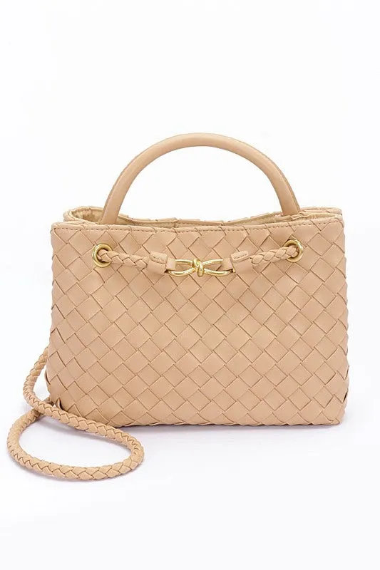 Weaved Faux Leather Convertible Shoulder Bag sold by Charming Charlie product image thumbnail 2