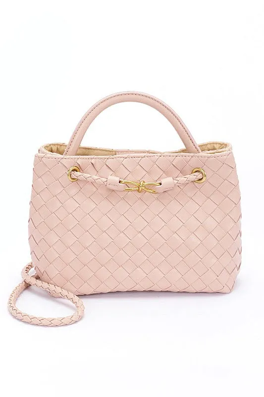 Weaved Faux Leather Convertible Shoulder Bag sold by Charming Charlie product image thumbnail 4
