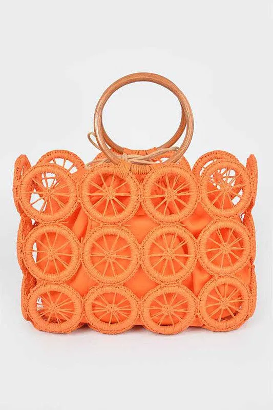 Weaved Straw Summer Bag sold by Charming Charlie product image thumbnail 4