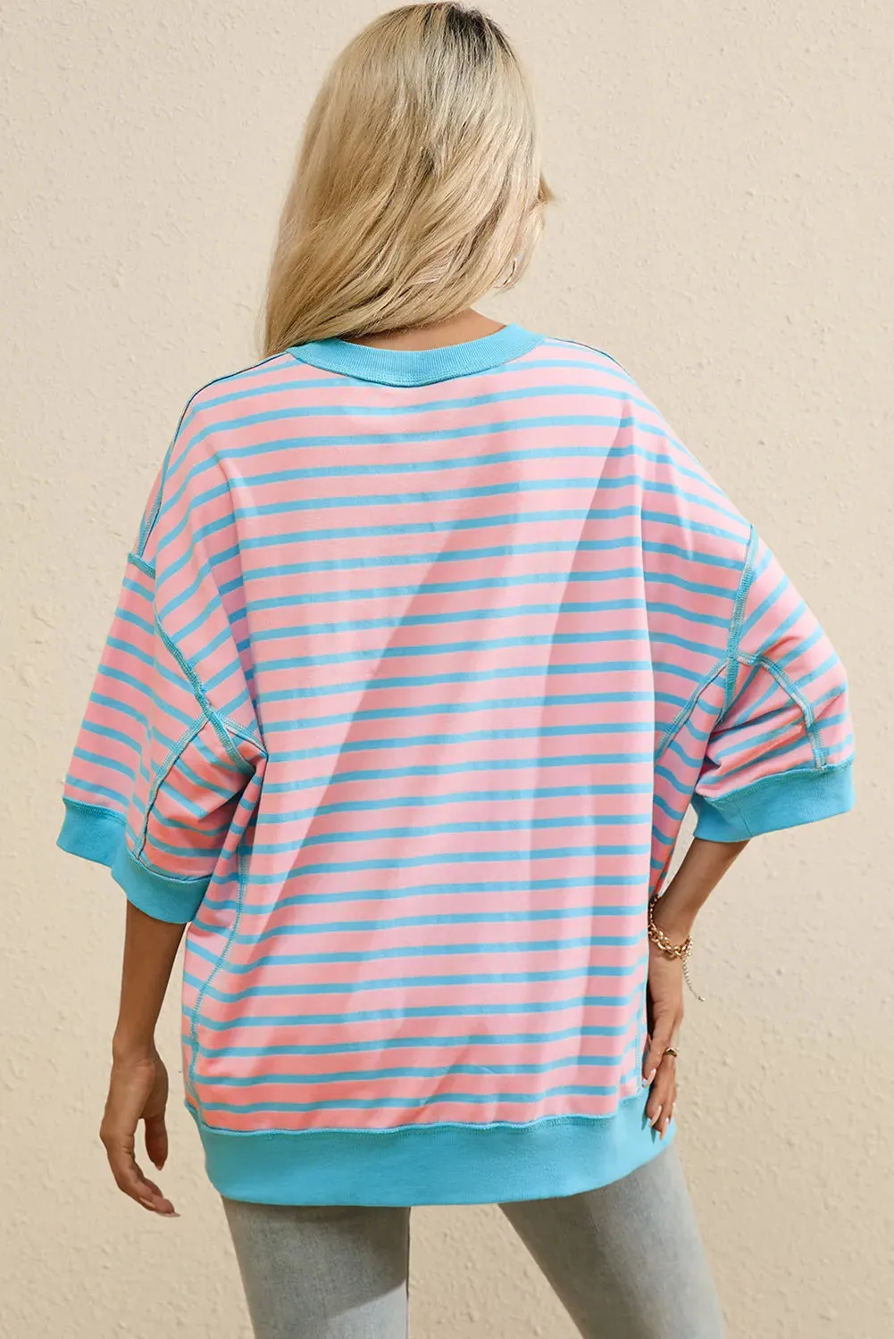 Boots Striped Round Neck Half Sleeve T-Shirt sold by Charming Charlie product image thumbnail 2