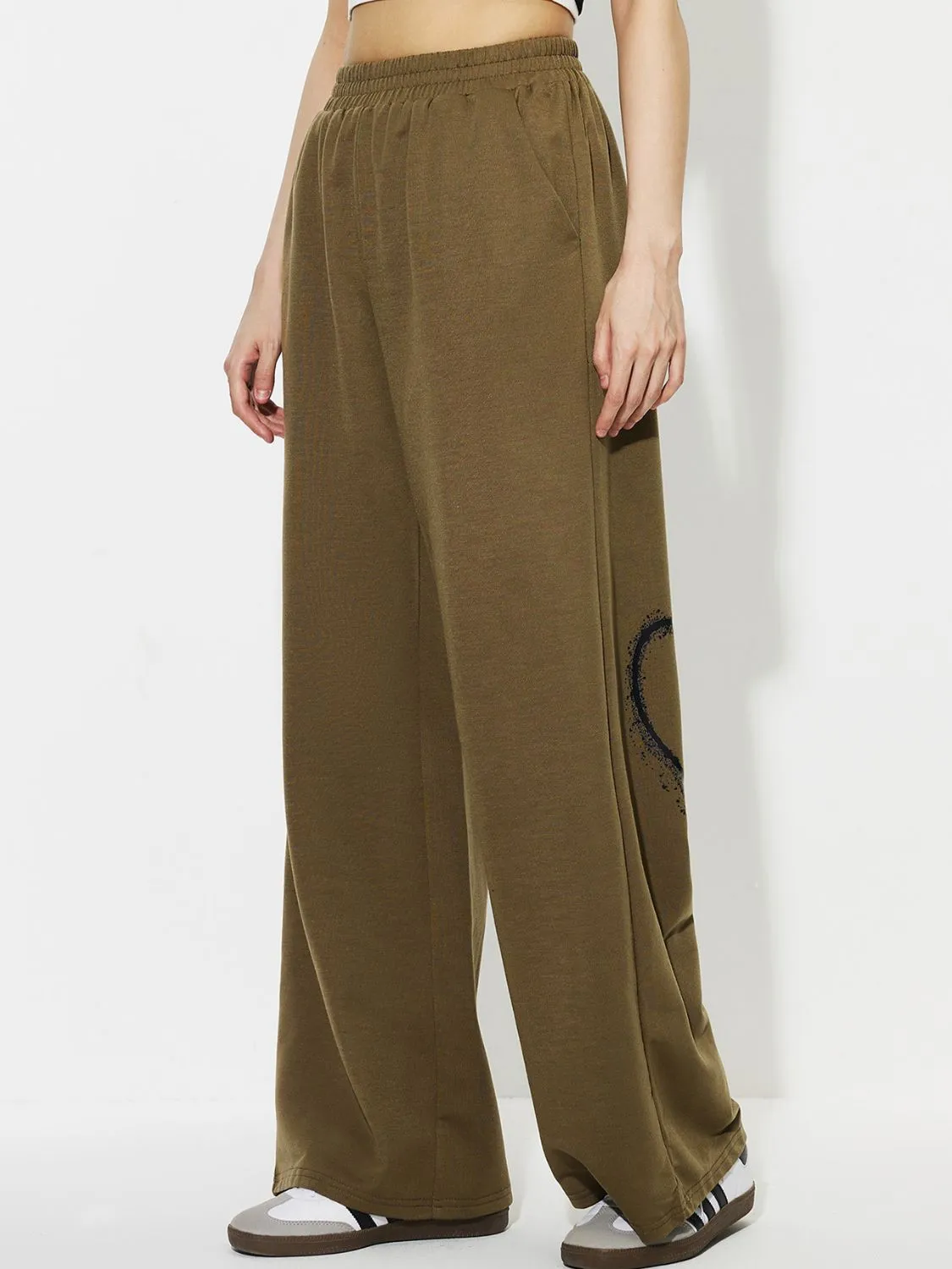 Heart Elastic Waist Wide Leg Pants sold by Charming Charlie product image thumbnail 4