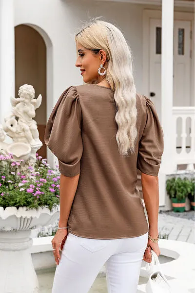 Round Neck Half Sleeve Blouse sold by Charming Charlie product image thumbnail 2