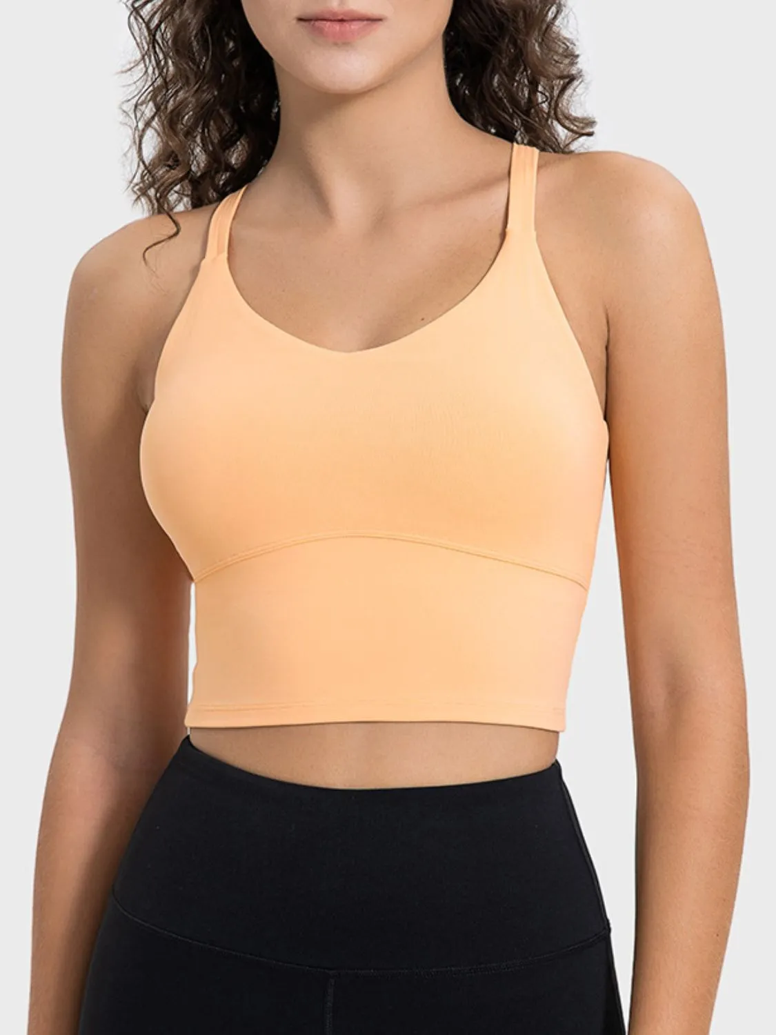 Crisscross Round Neck Active Tank sold by Charming Charlie