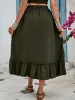 Ruffled Elastic Waist Midi Skirt sold by Charming Charlie